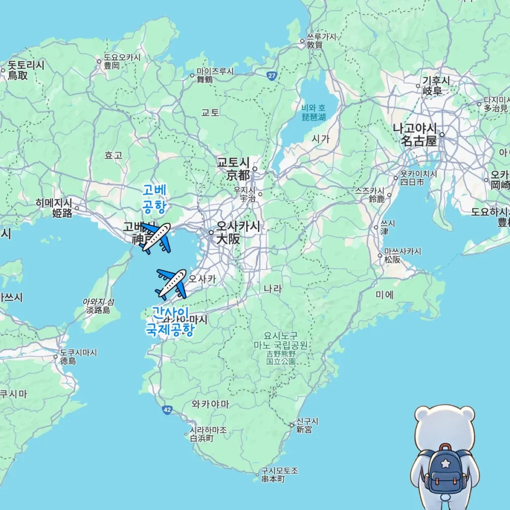 icn jpn direct route kansai
